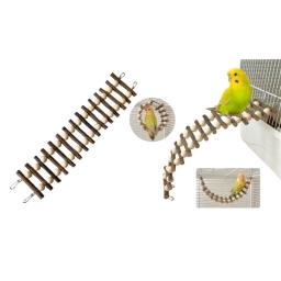Papagaios Gaiola Brinquedo de Escada de Treinamento Poleiro Portátil Brinquedo de Escada de Papagaio com Ganchos de Metal para - Image 3