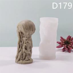 Silicone Polvo Esqueleto Vela Molde, Forma De Gesso, Arte De Escultura, Aromaterapia Gesso, Decoração De Casa, Presente Artesanal, D178-179 - Image 5
