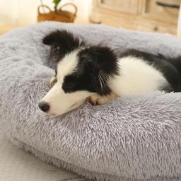 Cama grande do cão do anel do luxuoso, casa de cachorro, tapetes de dormir no assoalho, sofá, canil almofada do colchão - Image 6