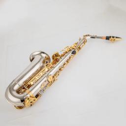 Nova chegada alto eb tune saxofone instrumento musical de bronze laca ouro sax com caso bocal - Image 2