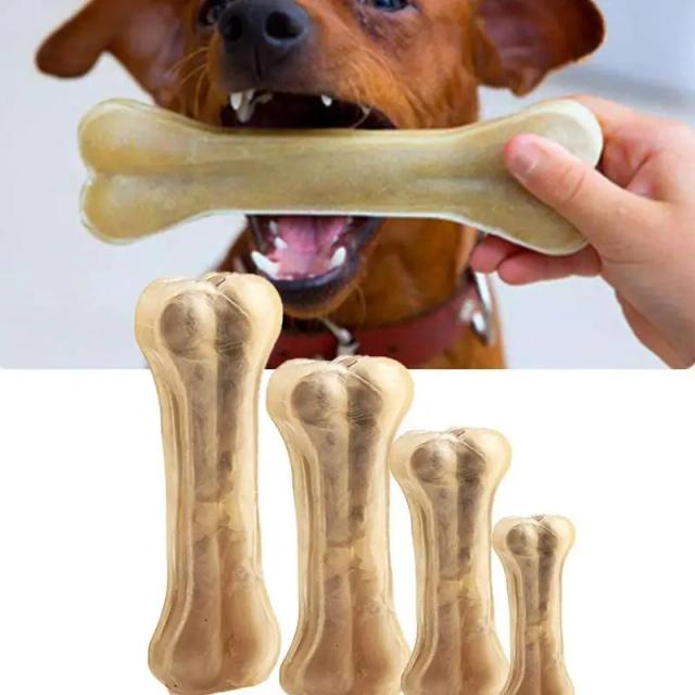 Osso para Mastigação de Cães Médios e Grandes com Sabor Carne - Seguro e Resistente para Mordidas