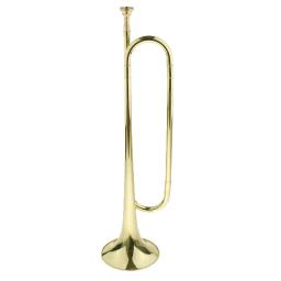 Retro exército cavalaria trompete, corneta chifre, bronze instrumento, bandeira, luvas - Image 2