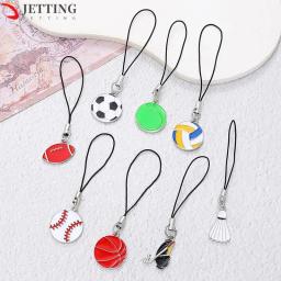 Criativo bola pingente chaveiro, basquetebol, futebol, voleibol, beisebol, corrente telefônica, nova moda esportes chaveiro, carro pingente enforcamentos - Image 1