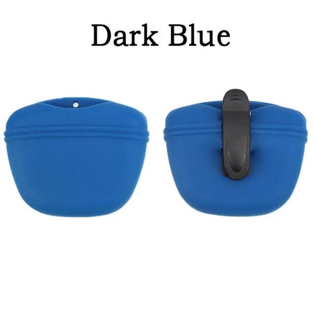 Bolsa Portátil de Silicone para Pet Treats, Cintura para Treinamento de Cães, Almoxarifado de Petiscos para Passeios ao Ar Livre