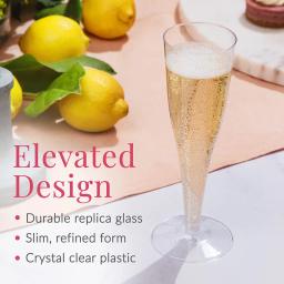 Transparente plástico descartável Champagne Cup, flautas, copos, casamento, aniversário Fontes do partido, Bar Drink, vinho tinto, Ice Cream Cup, 5Pcs - Image 3