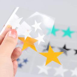2 folhas reflexivas adesivos de bicicleta fluorescentes estrelas mtb bicicleta refletor quadro roda adesivo capa arranhando ferramentas ciclismo - Image 2