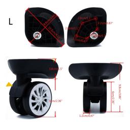 A57 carrinho rodas bagagem giratória esquerda e direita rodas diy peças reposição para a maioria malas - Image 6