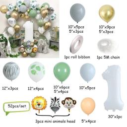 Selva Balão Arco Kit Para Crianças, Decorações De Festa De Aniversário, Wild One Safari Animal Tema, Primeira Festa De Aniversário Do Menino - Image 2
