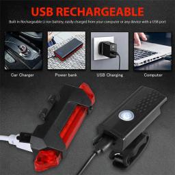 USB recarregável bicicleta luz com Bell, inteligente dianteiro e traseiro Laser bicicleta lâmpada, controle remoto sem fio, acessórios de bicicleta, novo - Image 4