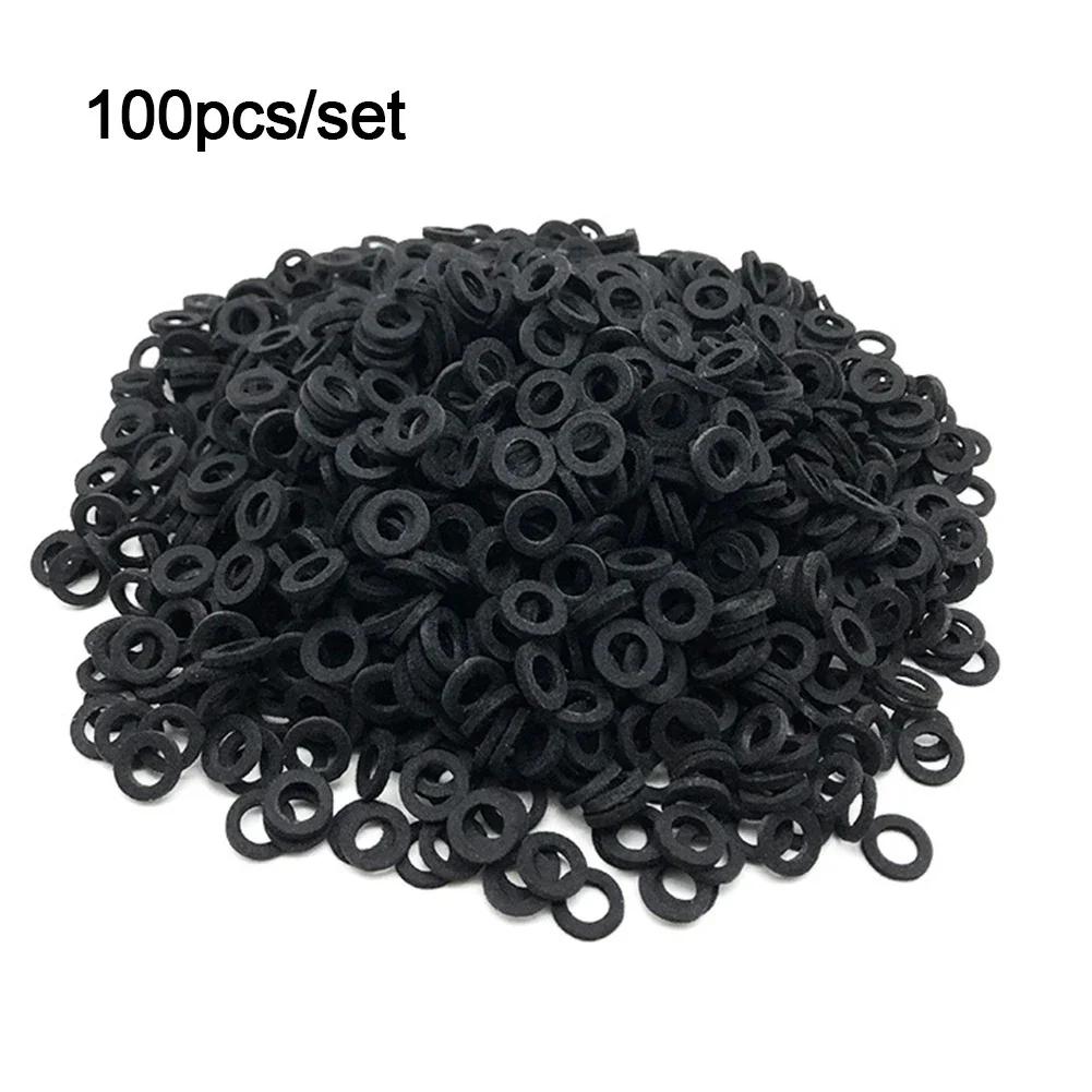 Almofadas de feltro de lã para trompete, 100 peças, anéis, almofada, substituição de instrumento de cobre, preto/branco, leve, adequado para a maioria dos trombetas - Image 1