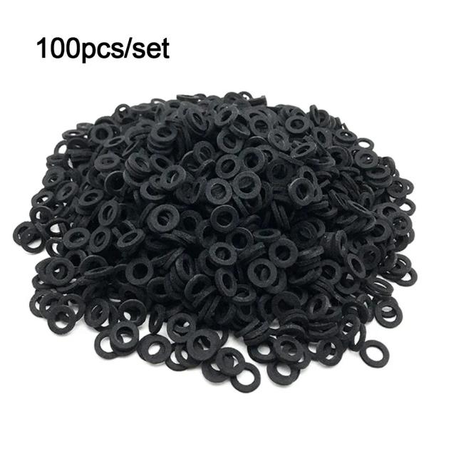 Almofadas de Feltro de Lã para Trompete - 100 Peças, Leves e Compatíveis com a Maioria dos Instrumentos de Cobre em Preto e Branco