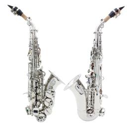 Slade saxofone soprano latão bb tom sax gravado floral saxofon com caso bocal palhetas peças e acessórios de instrumento de vento - Image 2