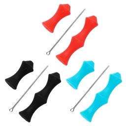 Dedo protetor para caça e tiro com arco, 1 conjunto, protetor de silicone para arco, alvo, recurvo, tiro rápido - Image 1