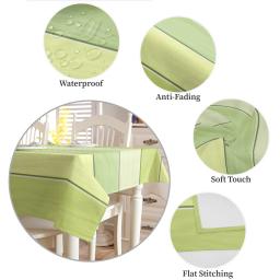 Grão De Madeira e Doces Verde Toalha De Mesa Impermeável, Retângulo Toalha De Mesa, Decorações Do Partido Suprimentos, Decoração Da Cozinha - Image 5