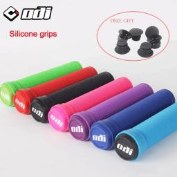 Punhos de bicicleta ODI Silicone, antiderrapante, guiador de absorção de choque, Bar End Plug colorido, Bike Part, Road, MTB, 22mm - Image 1