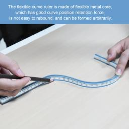 Régua Curvada para Costura, Escala Inglesa e Métrica Flexível Suave, Elaboração de Engenharia, Ferramentas de Desenho, Acessórios de Costura 30cm - Image 6