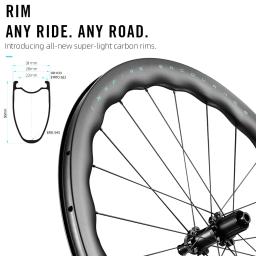 Ryet estrada rodas de carbono 50mm sinusoidal bicicleta jantes 22mm tubeless clincher freio a disco 36t catraca hub carbono bicicleta gancho roda - Image 3