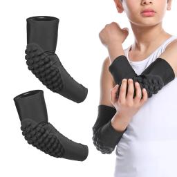 Almofadas de cotovelo de compressão para crianças, mangas acolchoadas para jovens, futebol americano, basquete, beisebol, tênis, hóquei, esportes, 3-12 anos - Image 2