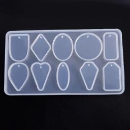 Molde De Silicone Geométrico para Fazer Jóias DIY, Brinco, Pingente, Cristal, Resina Epóxi Moldes, Chaveiro, Colar, Encantos - Image 1
