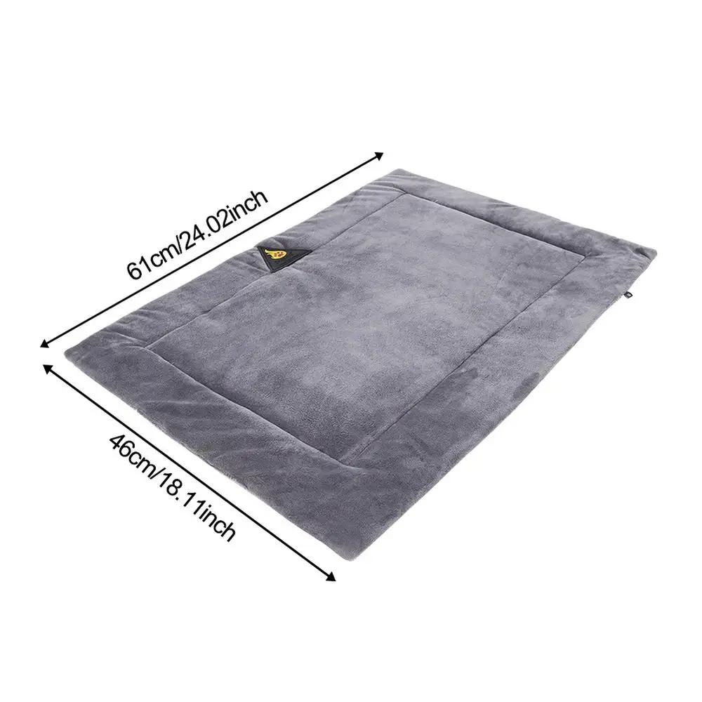 Cama de flanela para animais de estimação, tapete confortável, almofada de aquecimento impermeável para cães e gatos idosos, suprimentos térmicos, inverno - Image 1