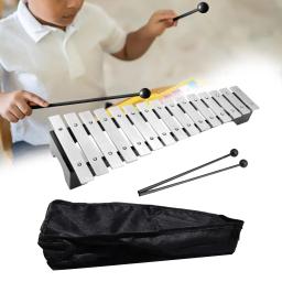 15 nota de metal xilofone instrumento de música com estojo de transporte e maletes portátil para presente aniversário iniciante crianças jogadores - Image 3