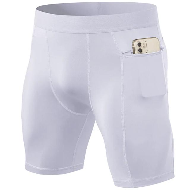 Shorts de Corrida Masculino Verão 2024 Secagem Rápida com Zíper