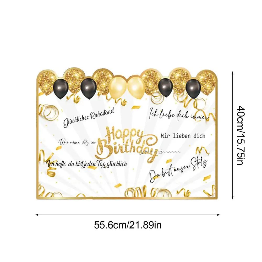 Enorme cartão de aniversário 21x15in, cartão personalizado de tamanho grande, cartões de feliz aniversário, grandes sinais de festa de feliz aniversário, livro de visitas gigante - Image 1