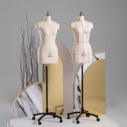 Manequim de costura feminino alfaiate manequim corpo para roupas design busto vestido forma suporte base metal modelo manequim expositor - Image 4