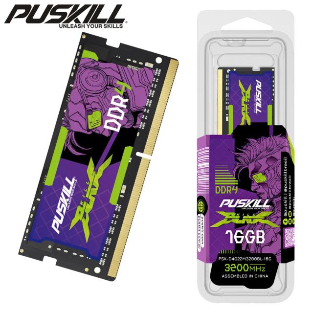 PUSKILL Killblade DDR4 3200MHz SODIMM Memória Notebook de Alto Desempenho
