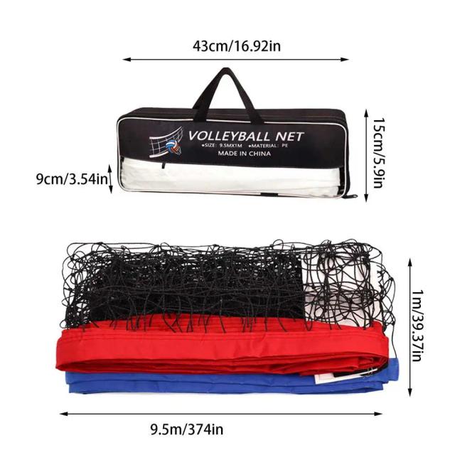 Rede de Voleibol de Praia Profissional 31x3FT - Rede Portátil Heavy Duty para Quintal, Piscina e Praia