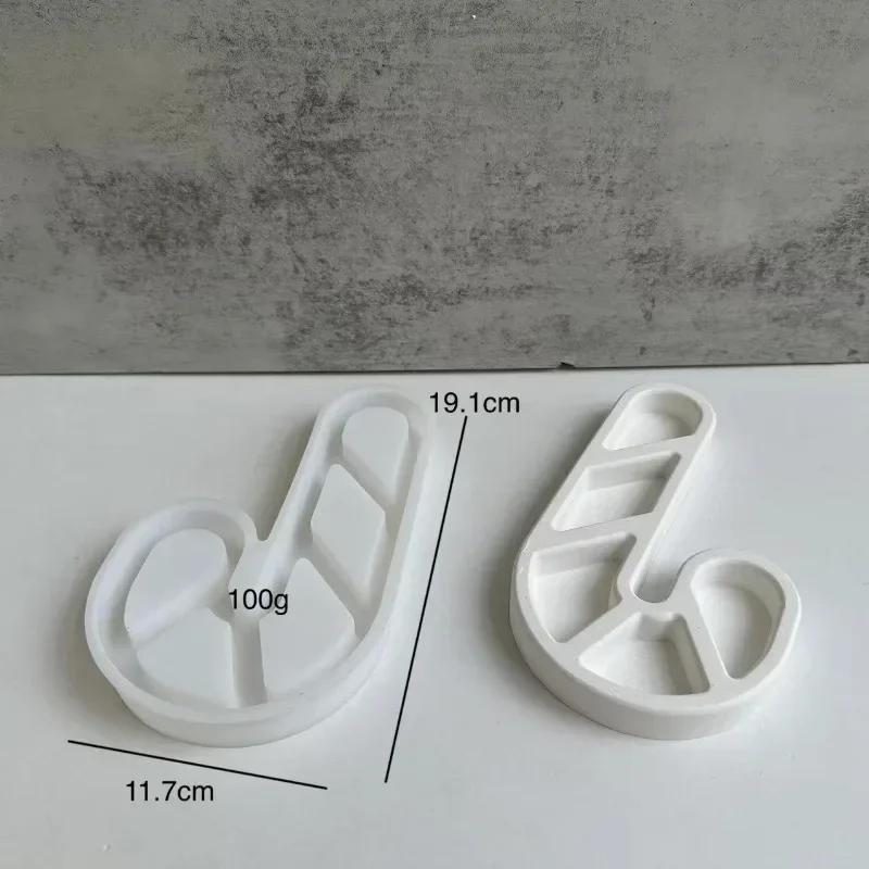 Molde De Bandeja De Concreto De Gesso Para Decoração De Natal, Homem De Gingerbread, Sino De Muleta, Molde De Silicone, DIY, Bonito, Festa, Feriado, Decoração De Casa - Image 1