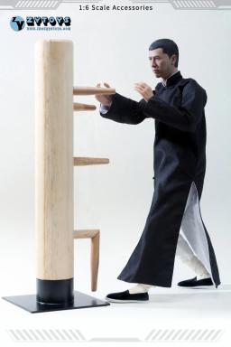 ZYTOYS-Soldado Masculino Ip Homem De Madeira Estaca, Kung Fu Estaca, Brinquedos Pilha, Fit 12 ''Figuras de Ação, Cena Acessórios Modelo, ZY3013, 1:6 - Image 3
