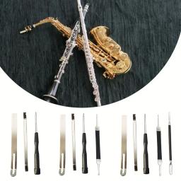 1pc kit de reparo saxofone aço inoxidável profissional conjunto reparo saxofone para flauta clarinete reparação nivelamento ferramentas luthier - Image 1