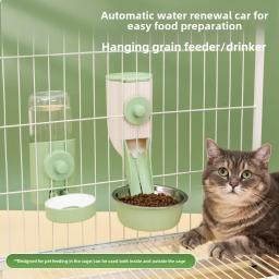 Alimentador automático suspenso para gatos, cães pequenos, coelhos, distribuidor de água de estimação, suprimentos alimentares por atacado - Image 1