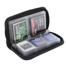 Cartão de memória coletar saco cartão sd carrying caso titular carteira com 22 slots para cf/sd/micro sd/sdhc/ms/ds cartão saco jogo câmera sd - Image 1
