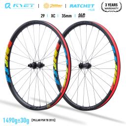 RYET Carbono Mountain Bike Wheel Set, MTB rodado, Acessórios de bicicleta, Boost 28H, 35mm Catraca, Catraca, XD, HG, MS, Hub - Image 1