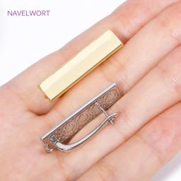 18K banhado a ouro retângulo brinco fecho ganchos, prendedores de metal, brinco DIY fazendo acessórios, prendedores na moda, Leverback - Image 5