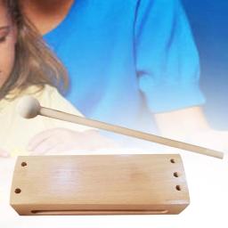 Brinquedo Instrumento Musical com Malho, Bloco De Ritmo De Madeira, Fácil De Usar, Presentes De Aniversário, Estudo, Quarto, Sala De Estar, Escola, Crianças - Image 1