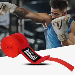 Bandagem De Boxe De Algodão, Muay Thai Wrist Wraps, Combat Protect, Esporte Kickboxing Hand Wrap, Competição de Treinamento, 3m, 5m - Image 1