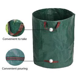 Grande capacidade reutilizável Garden Bag, Saco de folhas, Lixo de luz Recipiente de lixo dobrável, Saco de armazenamento 60-500L - Image 6