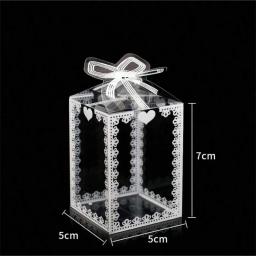 Caixa De Embalagem De Impressão Transparente, Caixa De Presente De PVC, Caixa De Exposição, Casamento, Presente De Natal, Doces, Maçã, Vela, Seco, 10Pcs - Image 3