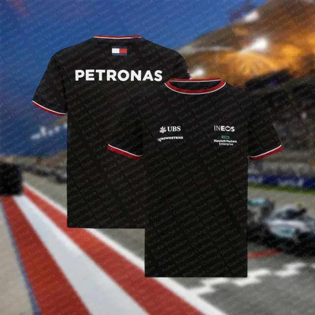 Camiseta Esportiva F1 Racing: Respirável, Secagem Rápida e Gola Redonda para Competição Diária - Coleção 2022-2024