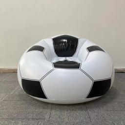 Sofá inflável preguiçoso do PVC, espreguiçadeira impermeável do futebol único, jogos ao ar livre portáteis, dobráveis e mobília do lazer - Image 1