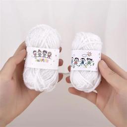 Conjunto de 12 cores de fibras acrílicas, fio de lã de tricô, bordado tingido, lenanas para artesanato de crochê, suéter, chapéu, bonecas a baixo preço - Image 2