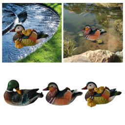 Resina Artificial Realista Pato Mandarim Flutuante Caça Decoy, Decoração Durável Piscina Lagoa - Image 5