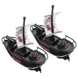 Navio pirata elétrico para crianças, brinquedos de banho do bebê, barco de piscina, veleiro, flutuador, natação infantil brinquedos educativos, 2 pcs - Image 1