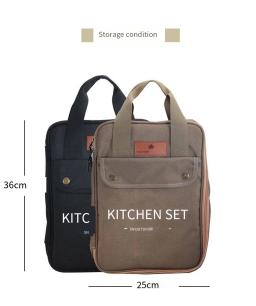 Portátil Camping Kitchen Cookware Set, utensílios de viagem ao ar livre, aço inoxidável cozinhar e grelhar conjunto para churrasco, piquenique, 8pcs - Image 5