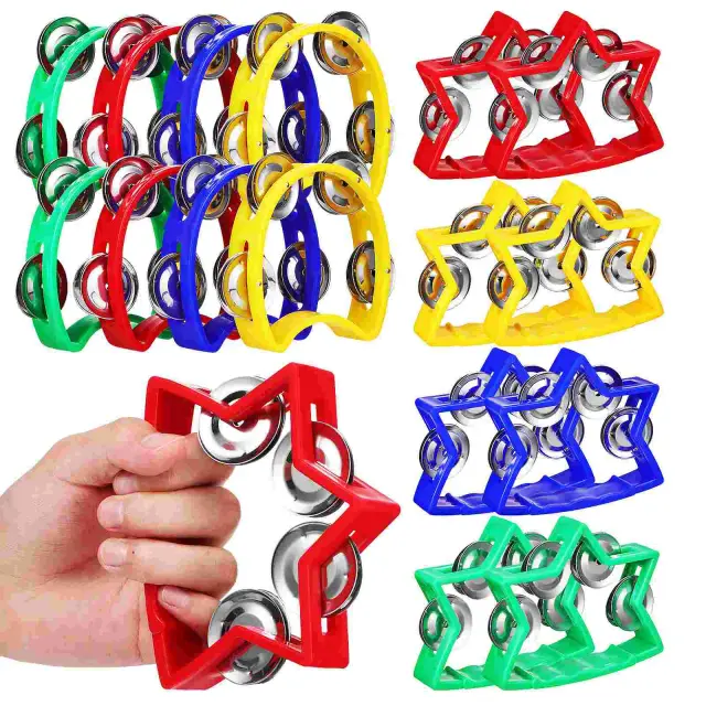 Brinquedos Educativos de Percussão: Pandeiro e Shaker Engraçados para Pequenas Mãos