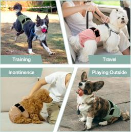 Fraldas laváveis para cães fêmeas, Fraldas reutilizáveis Premium para cachorrinho, altamente absorvente, incontinência animal, calor - Image 6