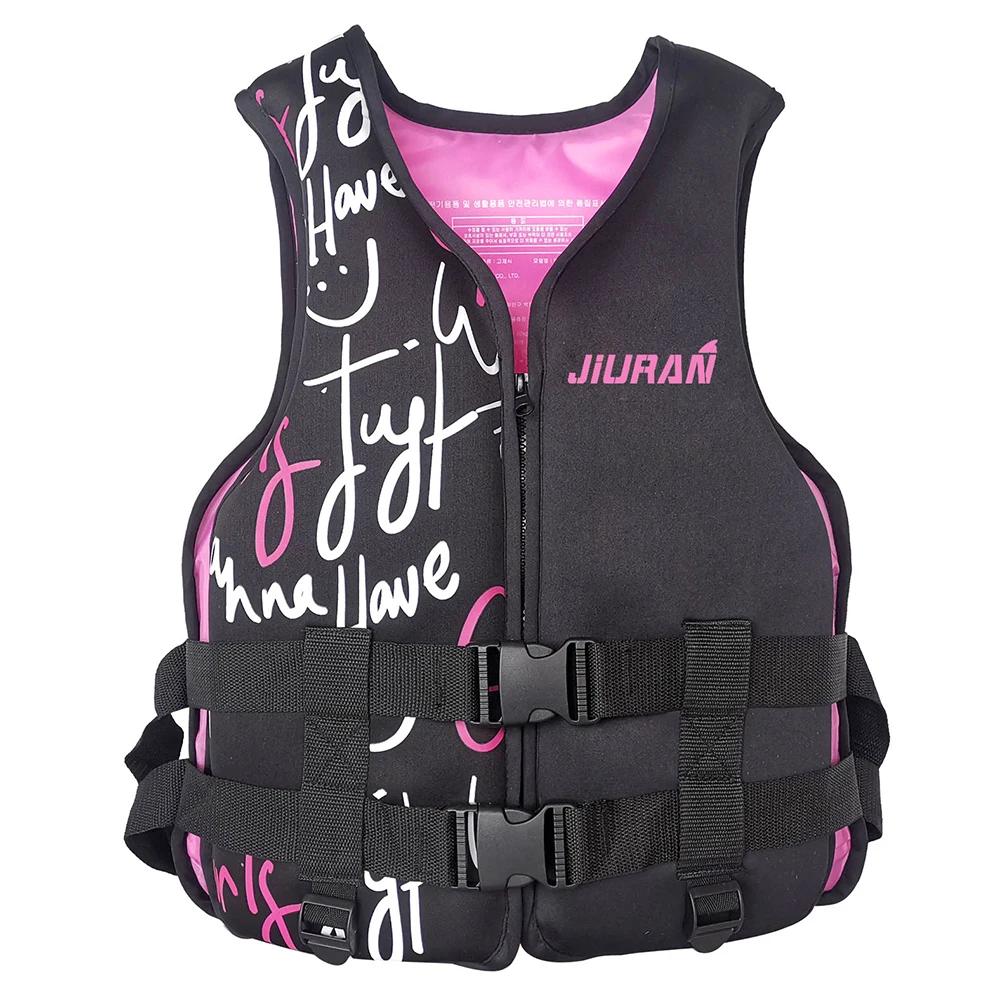 Casaco salva-vidas de neoprene para adultos, esportes aquáticos, natação flutuante, pesca, surf, segurança, impressão de moda - Image 1
